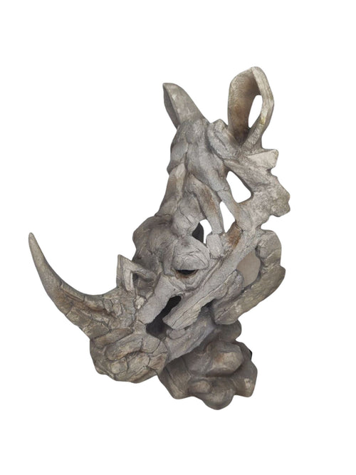 Escultura Cabeza De Rinoroca En Resina