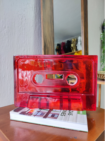 Figura Cassette Resina Transparente