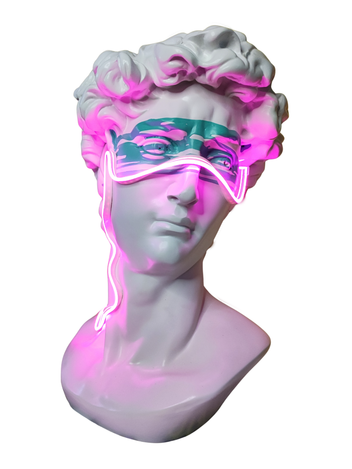 Lámpara Busto David LED Rosa