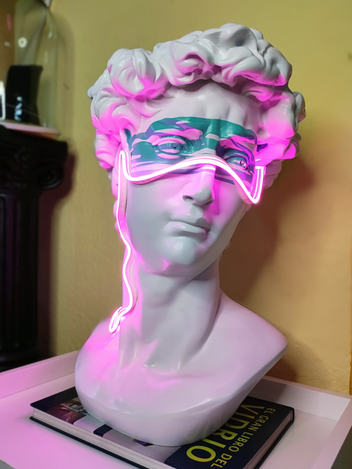 Lámpara Busto David LED Rosa