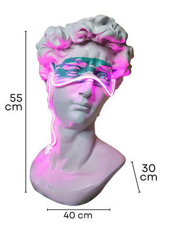 Lámpara Busto David LED Rosa