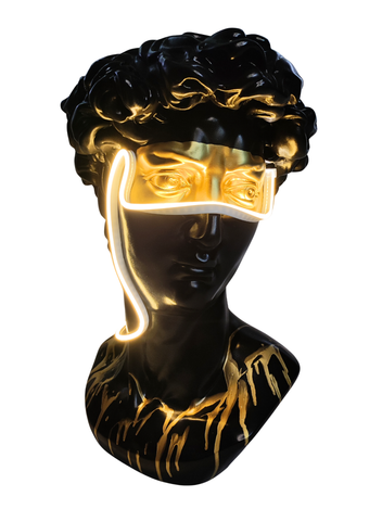 Lámpara Busto David LED Rosa