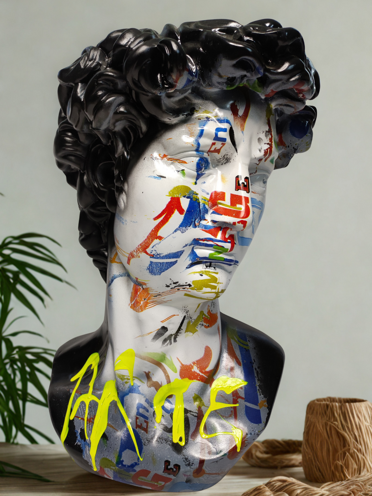 Busto David Art Negro En Resina