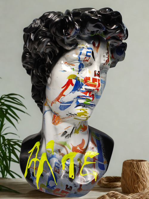 Busto David Art Negro En Resina