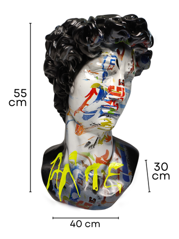 Busto David Art Negro En Resina