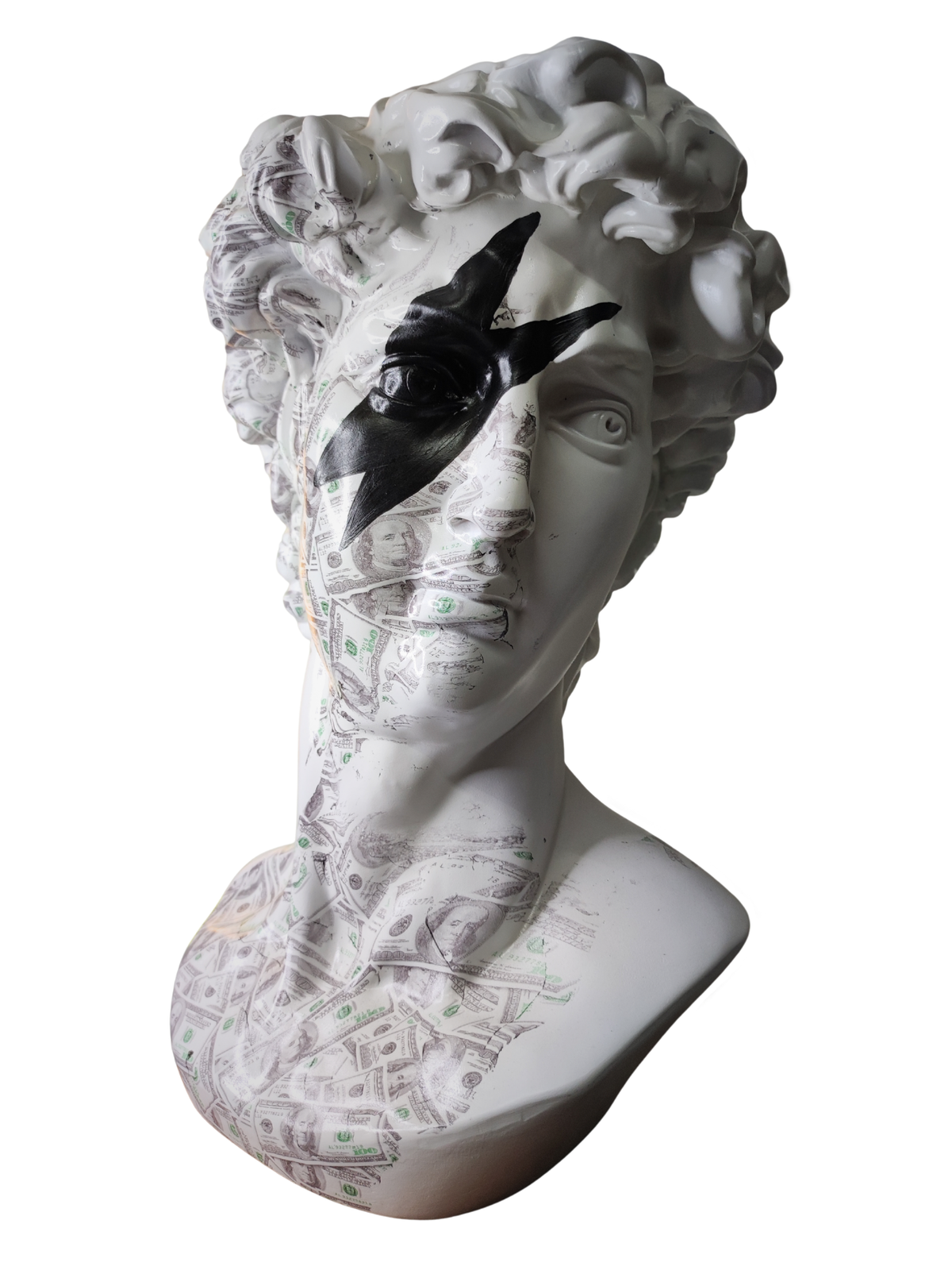 Busto David Rayo Blanco En Resina