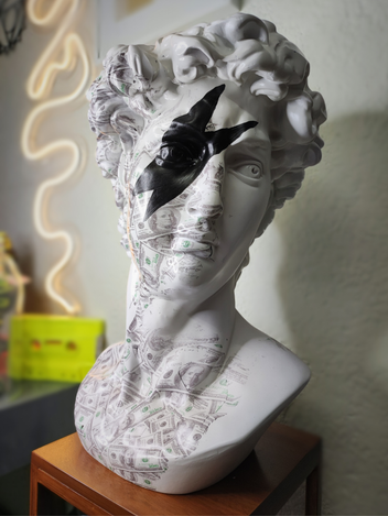 Busto David Rayo Blanco En Resina