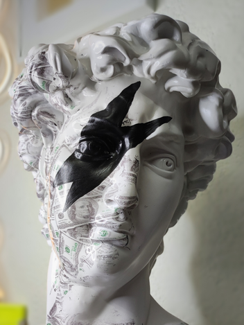 Busto David Rayo Blanco En Resina