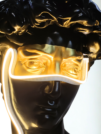 Lámpara Busto David LED Rosa
