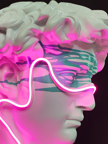 Lámpara Busto David LED Rosa