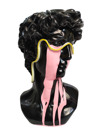 Lámpara Busto David Llanto Rosa