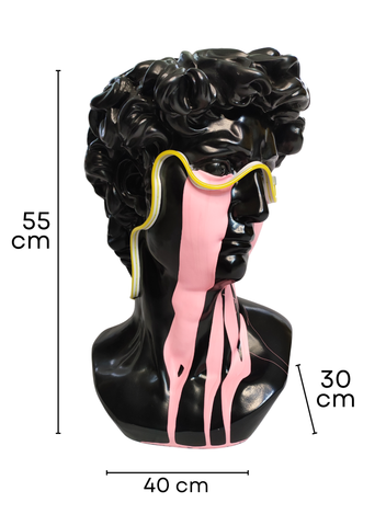 Lámpara Busto David Llanto Rosa