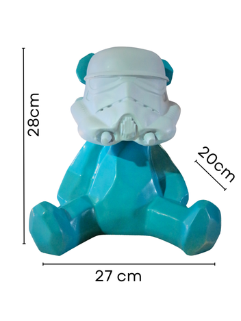 Escultura Gummy En Resina Con Casco Galáctico