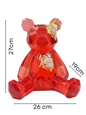 Escultura Gummy En Resina Transparente Y Cuarzos Naturales