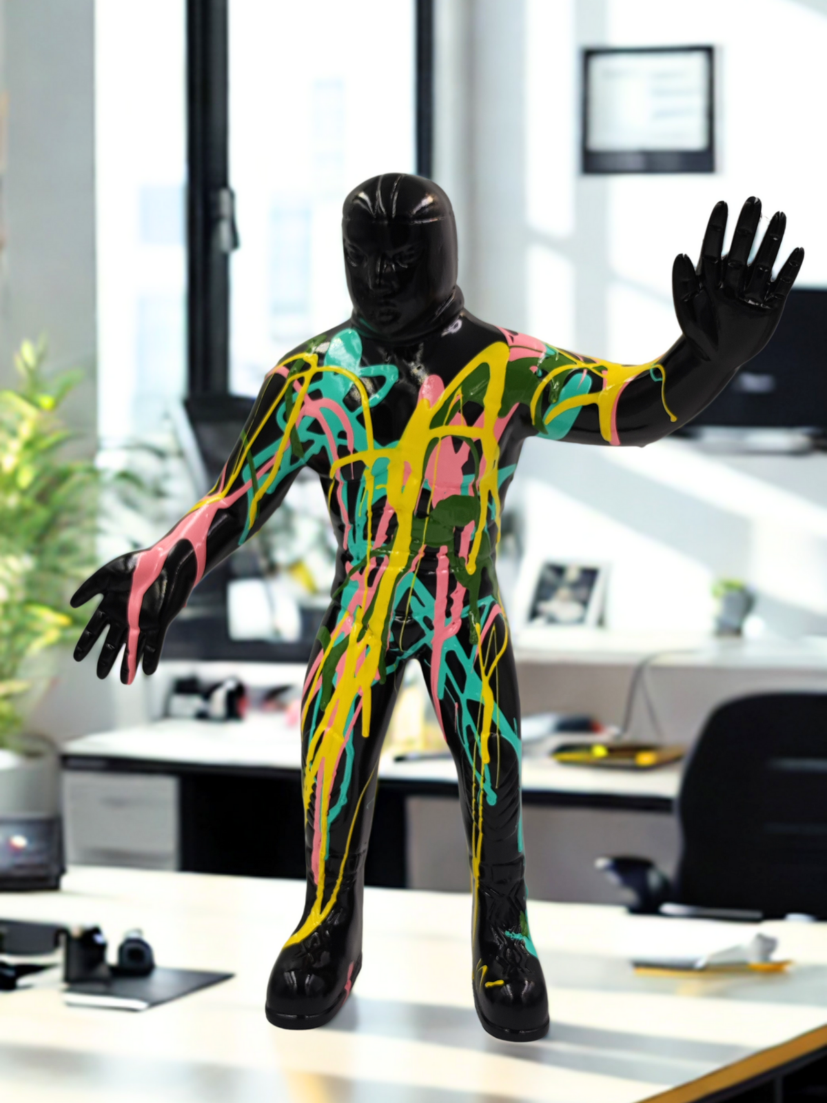 Escultura Luchador En Resina