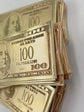 Golden Money Paca De Billetes En Resina Metalizada